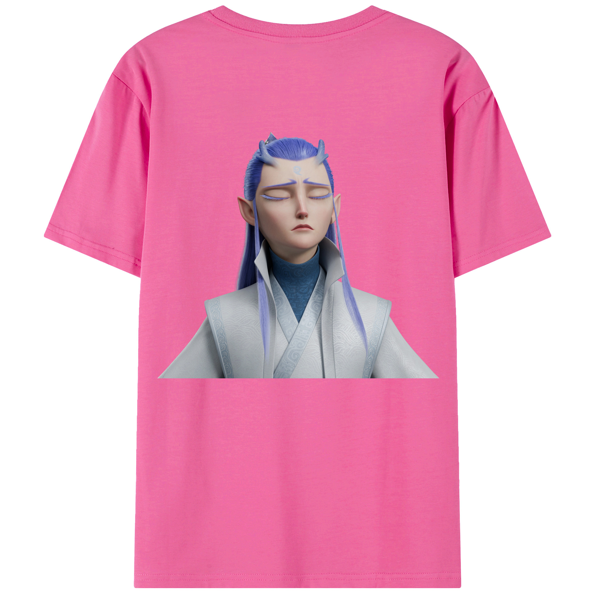 （画像用） Ne Zha 2 ナタ 魔童の大暴れ レディース半袖Tシャツ(バックプリント)